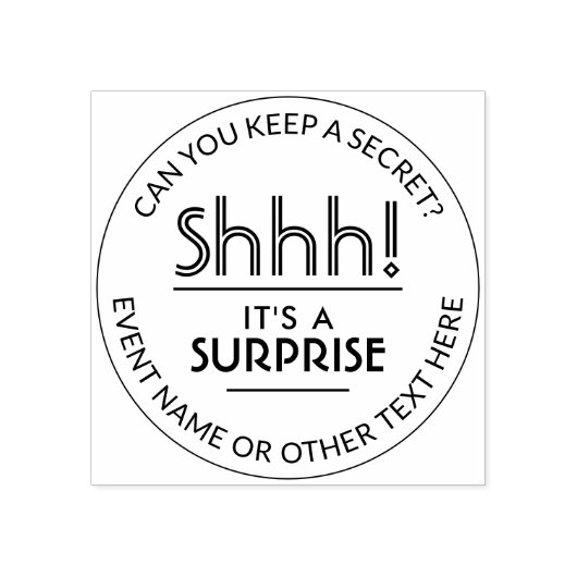 Schah! Überraschendes Party Elegante Moderne Kunst Gummistempel (Prägung)