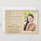 Schah! Überraschung Gold Geburtstagsparty Foto Einladung (Vorderseite)