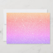 Schah! Überraschung Rainbow Birthday Party Foto Einladung (Rückseite)