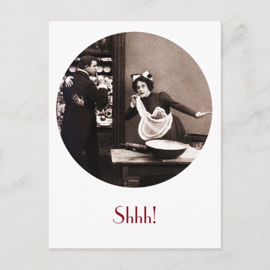 Schah! Was die Butlersäge - Vintages Comic Tryst Postkarte (Vorderseite)