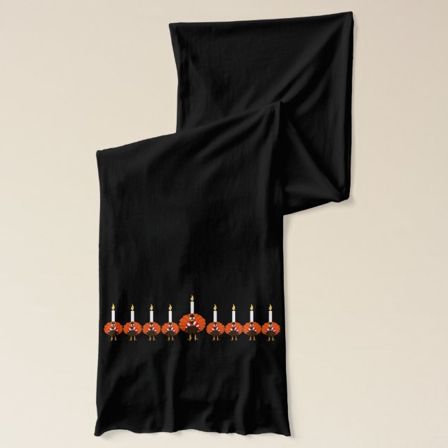 Schal der Türkei Menorah Thanksgivukkah (Links)