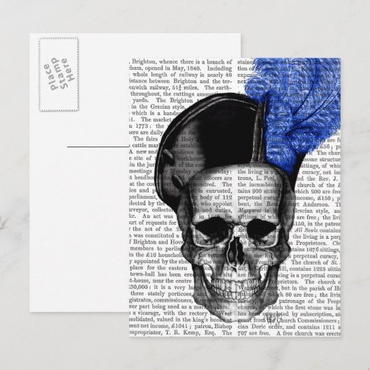 Schäl mit Blue Hat Postkarte (Vorne/Hinten)