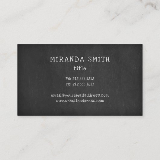 Schälbrett Visitenkarte (Rückseite)