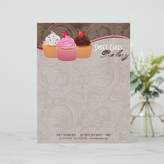 Schale 8.5x11 backt Bäckerei-süßen Briefkopf (Stehend Vorderseite)