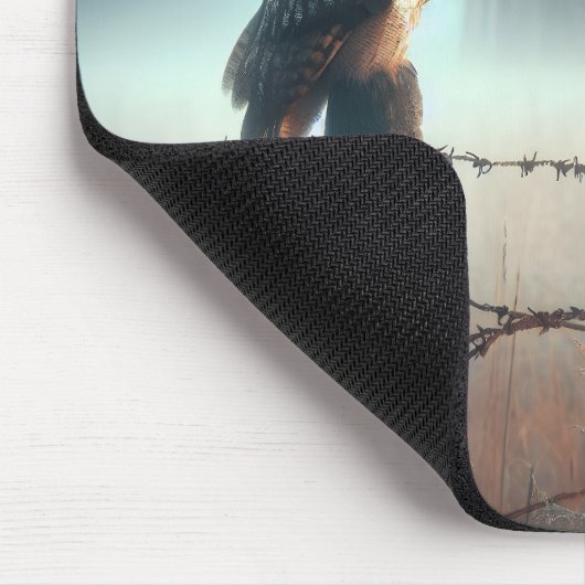 Schale auf Zaunpfosten Mousepad (Ecke)