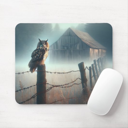 Schale auf Zaunpfosten Mousepad (Mit Mouse)