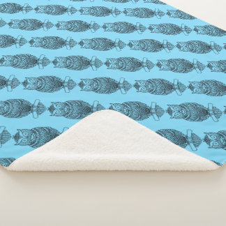 Schale (blau) - Sherpa-Blanket Sherpadecke