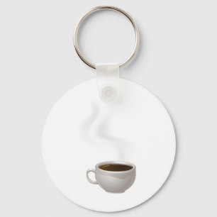 Schale dämpfender Kaffee Schlüsselanhänger