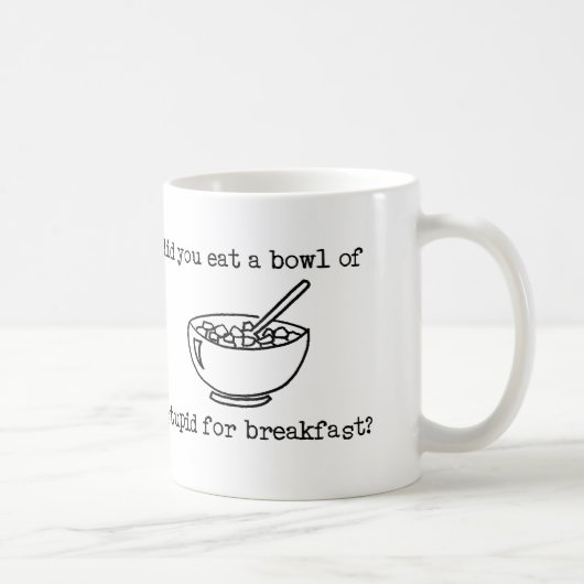 Schale des dummen lustigen Bechers Kaffeetasse (Rechts)