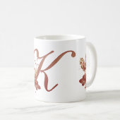 Schale des Erntedank-Monogramm-Buchstabe-K Kaffeetasse (VorderseiteRechts)
