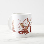 Schale des Erntedank-Monogramm-Buchstabe-K Kaffeetasse (Vorderseite Links)