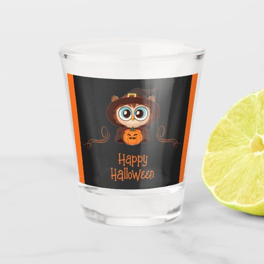 Schale/Herbst/Herbst/Halloween/Kürbis Schnapsglas (Vorderseite)