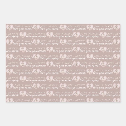 Schale immer Liebe Mama Papierblätter Geschenkpapier Set (Vorderseite)