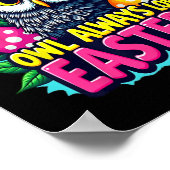 Schale immer Liebe Osterfarbene Ostereier Poster (Ecke)