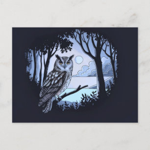 Schale in der Waldreinigung Postkarte