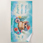 Schale in einem blühenden Schwimmbecken Strandtuch (Vorderseite)