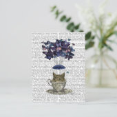 Schale in Teacup Postkarte (Stehend Vorderseite)