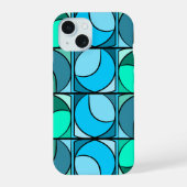 Schale Iphone 15 design 70' blau Hülle (Rückseite)