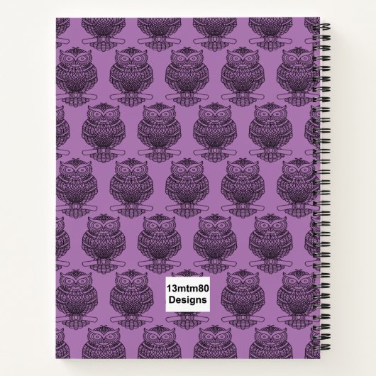 Schale (lila) - Notebook Notizblock (Rückseite)