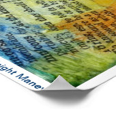 Schale mit Blau und Orange Poster (Ecke)