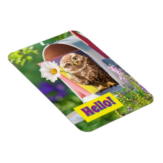 Schale mit Blume in Postfach Magnet (Rechte Seite)