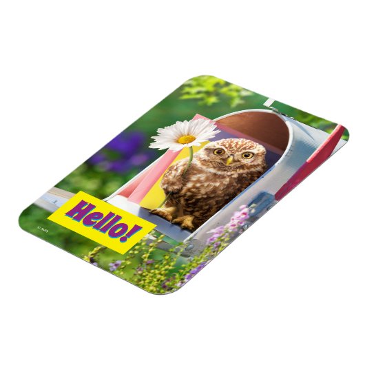 Schale mit Blume in Postfach Magnet (Linke Seite)