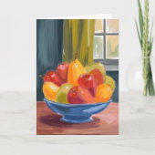 Schale mit Früchten Aquarellmalerei Karte (Vorderseite)