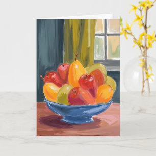 Schale mit Früchten Aquarellmalerei Karte