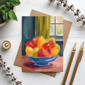 Schale mit Früchten Aquarellmalerei Karte