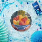 Schale mit Früchten Aquarellmalerei Pappteller (Party)