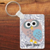 Schale mit grauem Wasserfarben Schlüsselanhänger (Vorderseite)