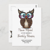 Schale mit großen Augen Bewegende Ankündigung Postkarte (Vorne/Hinten)