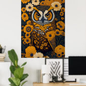 Schale mit großen Augen vor Blume #2 Poster (Heimbüro)