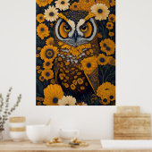 Schale mit großen Augen vor Blume #2 Poster (Küche)