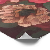 Schale mit großen Augen vor Blume #3 Poster (Ecke)