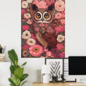 Schale mit großen Augen vor Blume #3 Poster (Heimbüro)