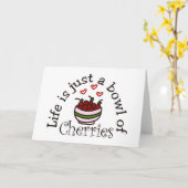 Schale mit Kirschen Karte (Gelbe Blume)