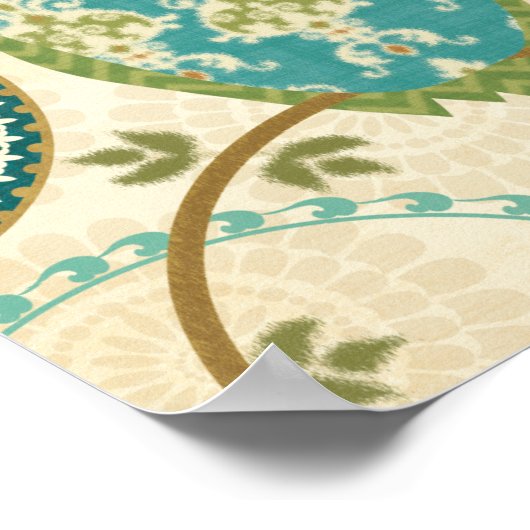 Schale mit kreisförmigen Mustern Poster (Ecke)