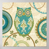 Schale mit kreisförmigen Mustern Poster (Vorne)