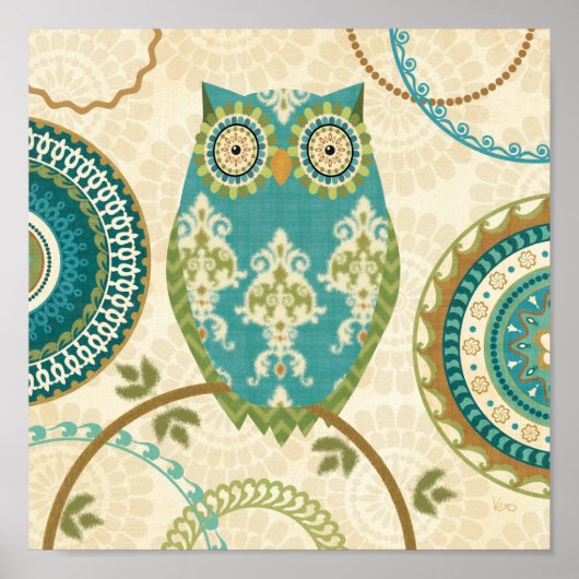 Schale mit kreisförmigen Mustern Poster (Vorne)