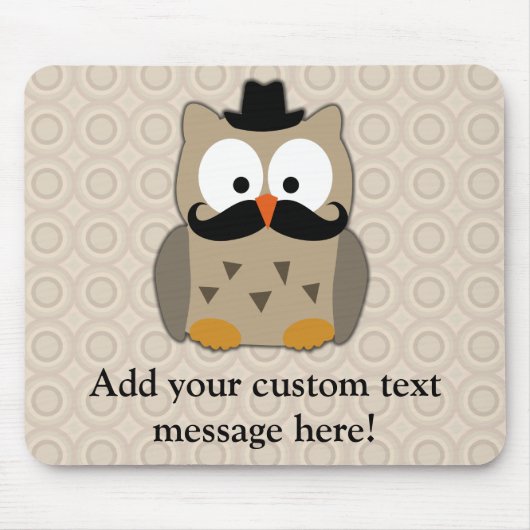 Schale mit Mustache und Hut Mousepad (Vorne)