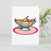 Schale mit Obst Einladung (Stehend Vorderseite)