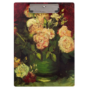 Schale mit Pfingstrosen und Rosen, Vincent van Gog Klemmbrett