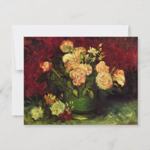 Schale mit Pfingstrosen und Rosen von Vincent van 