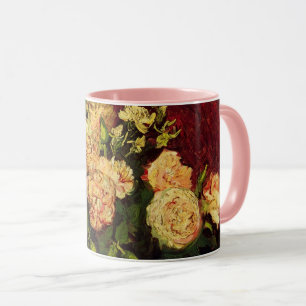 Schale mit Pfingstrosen und Rosen von Vincent van  Tasse