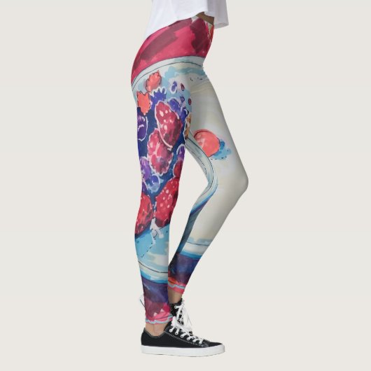 Schale mit roten Früchten Leggings (Rechts)