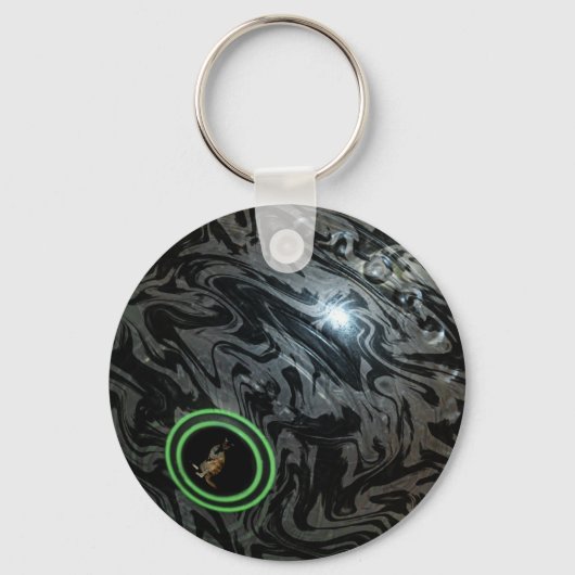 Schale mit schwarzem und grauem Rasen, Schlüsselri Schlüsselanhänger (Vorderseite)