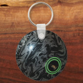 Schale mit schwarzem und grauem Rasen, Schlüsselri Schlüsselanhänger (Rückseite)