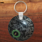 Schale mit schwarzem und grauem Rasen, Schlüsselri Schlüsselanhänger (Vorderseite)