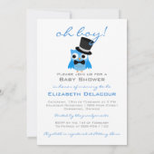 Schale mit Top Hat & Bow Krawatte Kinderdusche Ein Einladung (Rückseite)